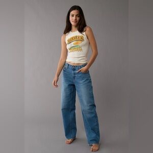 American Eagle NFL Pittsburgh Steelers Tank Top Cream Size S NWT